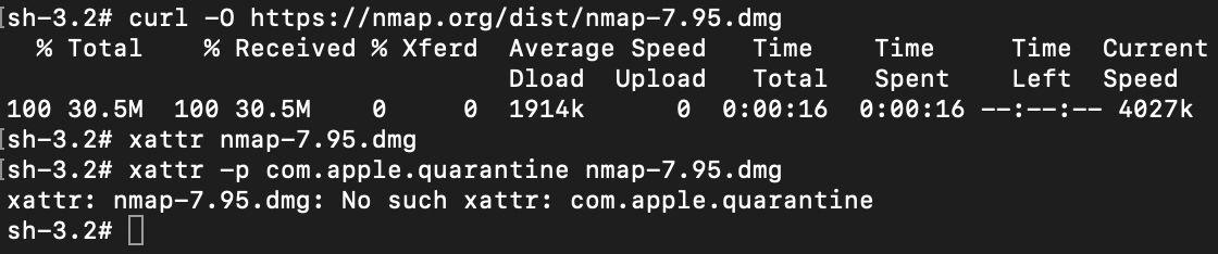 Bypassing quarantine using curl