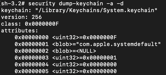 Keychain file dump