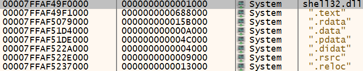 A screen capture of the memory location as descirbed in text